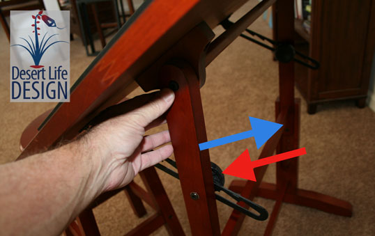 adjust angle and table height